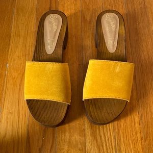 Seychelles Mustard suede